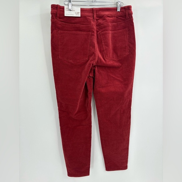 Soft Surroundings Burgundy Corduroy High Rise Skinny Pants size 12P petite - Picture 9 of 14